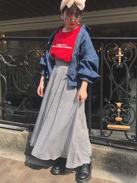 「アプレジュール」｜「アイテム（ブーツ）」を使った、52tanさん（レディース・154cm）の春コーディネート