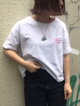 「apres jour（アプレジュール）のアイテム（Tシャツ/カットソー）」を使った、52tanさん（レディース・154cm）の春コーディネート