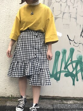 「アプレジュール」｜「アイテム（その他トップス）」を使った、52tanさん（レディース・154cm）の春コーディネート