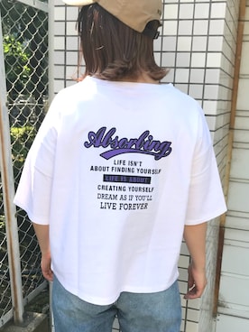 「apres jour（アプレジュール）のアイテム（Tシャツ/カットソー）」を使った、52tanさん（レディース・154cm）の夏コーディネート