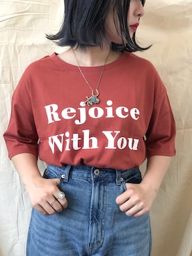 「apres jour（アプレジュール）のアイテム（Tシャツ/カットソー）」を使った、52tanさん（レディース・154cm）の夏コーディネート