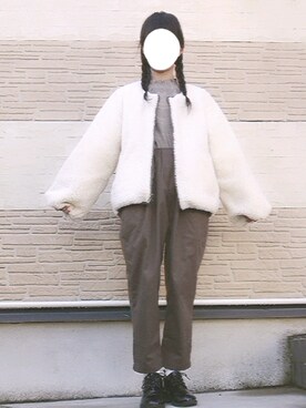 「アイテム（ブルゾン）」を使った、みうさん（レディース・155cm・10代）の冬コーディネート