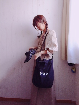 「fifth（フィフス）のウエストギャザーロングワンピース（ワンピース）」を使った、みうさん（レディース・155cm）の春コーディネート