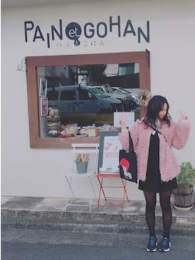 「オルチャンファッション」｜「アイテム（その他アウター）」を使った、junさん（レディース・166cm）の冬コーディネート