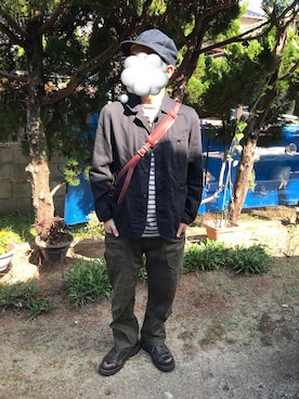 「orcival」｜「アイテム（カバーオール）」を使った、toolsさん（メンズ・162cm）の秋コーディネート