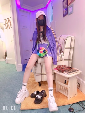 「NERDY（ノルディ）のアイテム（ジャケット/アウター）」を使った、cocoron♡さん（レディース・155cm）の冬コーディネート
