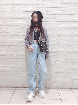 「KIRSH（キルシー）のアイテム（帽子）」を使った、cocoron♡さん（レディース・155cm）の春コーディネート