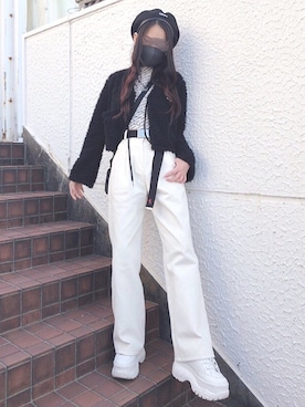 「KIRSH（キルシー）のアイテム（帽子）」を使った、cocoron♡さん（レディース・155cm）の春コーディネート