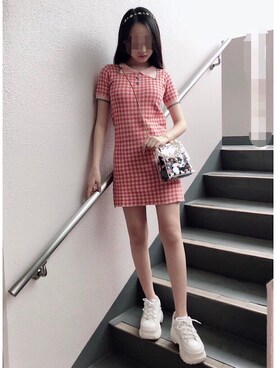 「17kg（イチナナキログラム）のアイテム（バッグ）」を使った、cocoron♡さん（レディース・155cm）の夏コーディネート