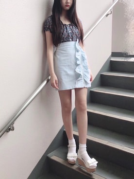 「夢展望（ユメテンボウ）のアイテム」を使った、cocoron♡さん（レディース・155cm）の夏コーディネート