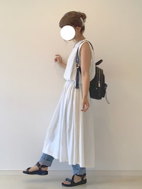 「chocomee（チョコミー）のアイテム（ワンピース/ドレス）」を使った、yuri*さん（レディース・152cm）の夏コーディネート