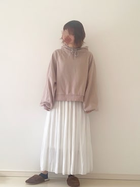 「chocomee（チョコミー）のアイテム（スカート）」を使った、yuri*さん（レディース・152cm）の冬コーディネート