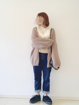 「chocomee（チョコミー）のアイテム（ショルダーバッグ）」を使った、yuri*さん（レディース・152cm）の春コーディネート