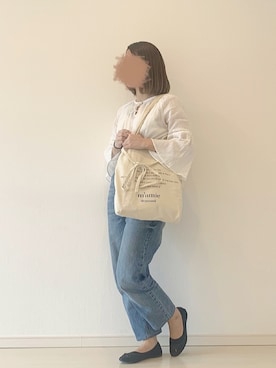 「chocomee（チョコミー）のアイテム（トートバッグ）」を使った、yuri*さん（レディース・152cm）の春コーディネート
