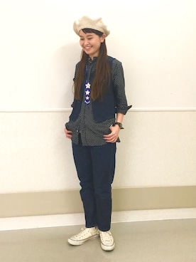 「マリン」｜ASAMI OKANOさん（レディース・161cm）の春コーディネート