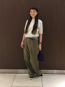 「ナプロン」｜ASAMI OKANOさん（レディース・161cm）の夏コーディネート