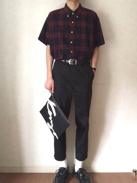 「KENZO」｜「アイテム（腕時計）」を使った、荘高さん（メンズ・173cm）の秋コーディネート