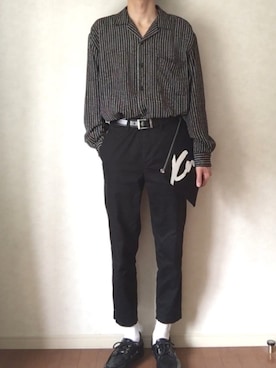 「KENZO」｜「アイテム（腕時計）」を使った、荘高さん（メンズ・173cm）の秋コーディネート