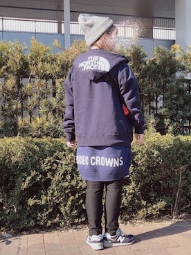 「northface」｜「アイテム（ワンピース/ドレス）」を使った、x 𝕟𝕚𝕛𝕚𝕞𝕒𝕤𝕦 xさん（レディース・154cm）の冬コーディネート