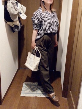 「frames RAY CASSIN（フレームスレイカズン）のアイテム（パンツ）」を使った、x 𝕟𝕚𝕛𝕚𝕞𝕒𝕤𝕦 xさん（レディース・154cm）の春コーディネート
