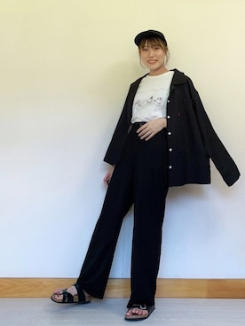 「RAINBOW（レインボー）のアイテム」を使った、こだまさん（レディース・159cm）の夏コーディネート