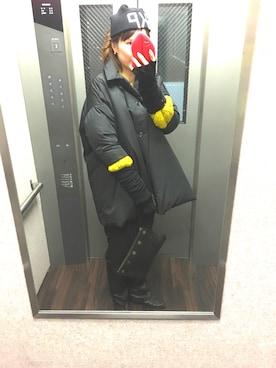 「ビーニー帽」｜「アイテム（ジャケット/アウター）」を使った、hiromin☆さん（レディース・170cm）の冬コーディネート