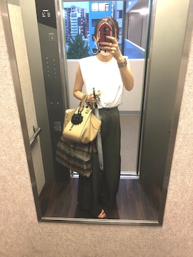 「GIUSEPPE ZANOTTI DESIGN（ジュゼッペザノッティデザイン）のアイテム（サンダル）」を使った、hiromin☆さん（レディース・170cm）の夏コーディネート
