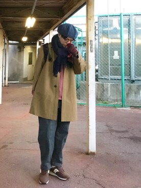「SENSE OF PLACE by URBAN RESEARCH（センスオブプレイスバイアーバンリサーチ）のアイテム（ハンチング/ベレー帽）」を使った、だいごさん（メンズ・174cm）の冬コーディネート
