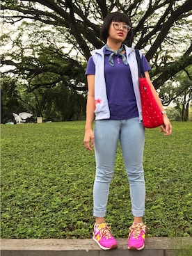 「Ripples（リップルス）のアイテム」を使った、Livia Meilani Chanさん（レディース・155cm）の冬コーディネート