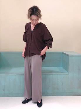 「Le Melange（ル・メランジュ）のアイテム」を使った、NOWAさん（レディース・162cm）の秋コーディネート