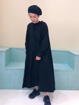 「アイテム（シャツワンピース）」を使った、NOWAさん（レディース・162cm・20代）の冬コーディネート