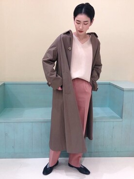 NOWA使用「LE GLAZIK（【LE GLAZIK】フレアステンカラーコート WOMEN）」的時尚穿搭
