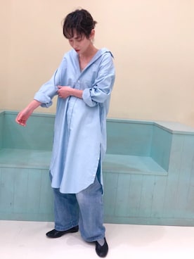 「アイテム（シャツワンピース）」を使った、NOWAさん（レディース・162cm・20代）の春コーディネート