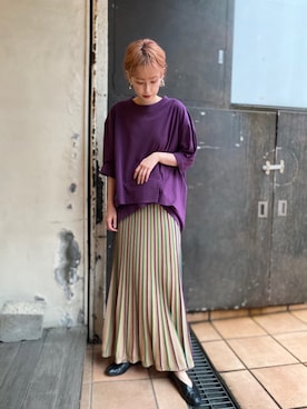 「1％（イチ パーセント）のアイテム」を使った、NOWAさん（レディース・162cm）の春コーディネート