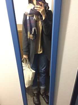 「アイテム（ピーコート）」を使った、donkunさん（レディース・163cm・30代）の冬コーディネート