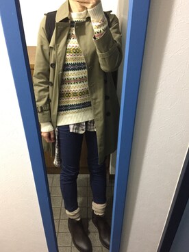 「アイテム（レインシューズ）」を使った、donkunさん（レディース・163cm・30代）の冬コーディネート