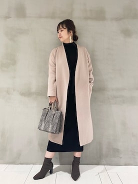 「andemiu」｜「アイテム（その他アウター）」を使った、たかみなさん（レディース・166cm）の秋コーディネート
