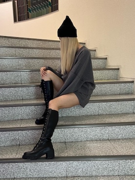 「SPIRALGIRL（スパイラルガール）のアイテム（スウェットパンツ）」を使った、sakuraさん（レディース・163cm）の秋コーディネート