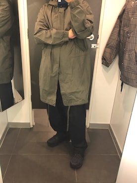 「H&M（エイチ・アンド・エム）のアイテム（ミリタリージャケット）」を使った、Ahappyfrogさん（メンズ・169cm）の秋コーディネート