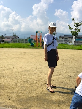 「UNDEFEATED （アンディフィーテッド）のアイテム（キャップ）」を使った、yum728さん（レディース・166cm）の夏コーディネート