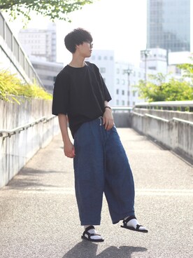 masumi使用「NAVAL（≪サコッシュ付き≫TR素材半袖Tシャツ/ナノテック加工）」的時尚穿搭