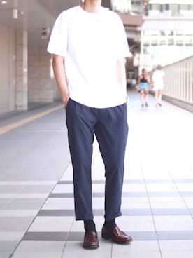 「DEXTER（デクスター）のアイテム」を使った、masumiさん（メンズ・180cm）の夏コーディネート