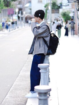「Steven Alan（スティーブンアラン）のアイテム（ニットキャップ/ビーニー）」を使った、masumiさん（メンズ・180cm）の秋コーディネート