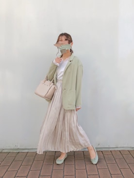 「GRL（グレイル）のアイテム（テーラードジャケット）」を使った、timさん（レディース・156cm）の春コーディネート