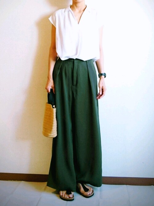 Miwa Uniqloのかごバッグを使ったコーディネート Wear