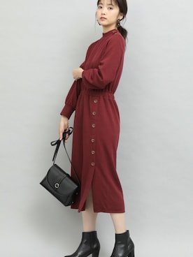 「LAPUIS（ラピュイ）のアイテム」を使った、ViS onlineさん（レディース・165cm）の秋コーディネート