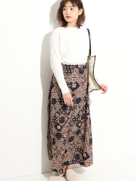 「アイテム（トートバッグ、ゴールド系）」を使った、ViS onlineさん（レディース・165cm）の冬コーディネート