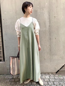 「VIS（ビス）のアイテム（Tシャツ/カットソー）」を使った、ViS onlineさん（レディース・163cm）の冬コーディネート