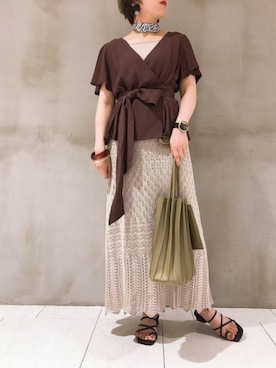 「カシュクール」｜「アイテム（財布/小物）」を使った、ViS onlineさん（レディース・153cm）の夏コーディネート