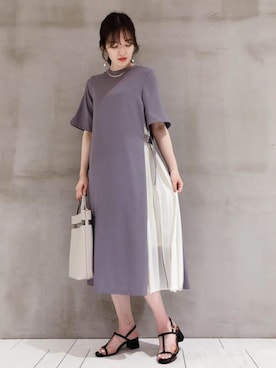 「プリーツ」｜ViS onlineさん（レディース・165cm）の夏コーディネート